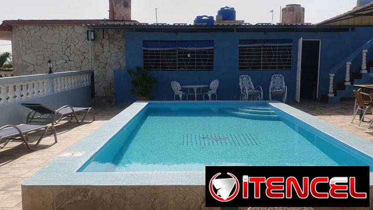 VILLA PARAISO en la playa de Guanabo 🌊,  piscina en renta en casa de3 habitaciones  __WhatsApp+53 52463651 💯