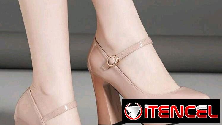 Zapatos de tacón grueso elegantes