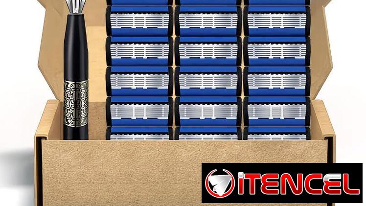 Maquina de afeitar con 36 repuestos. accesorio de afeitado indispensable para hombres