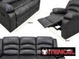 Juego de sofa y butacas reclinables