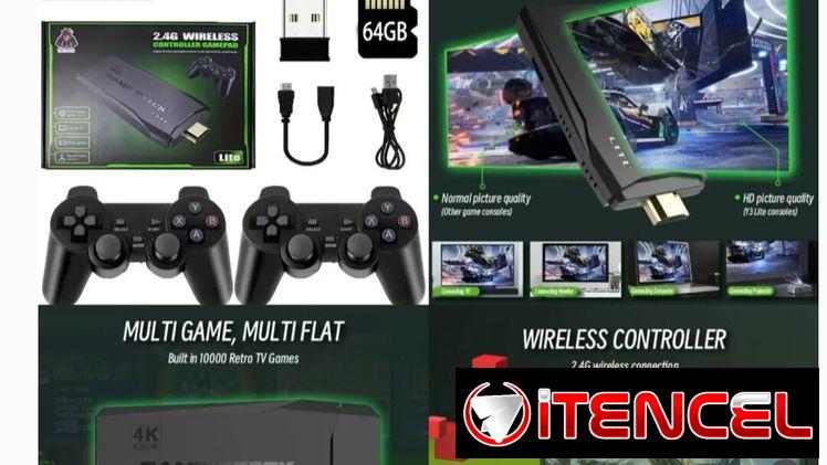 Consola de videojuegos retro con más de 20000 juegos clásicos y 2 mandos