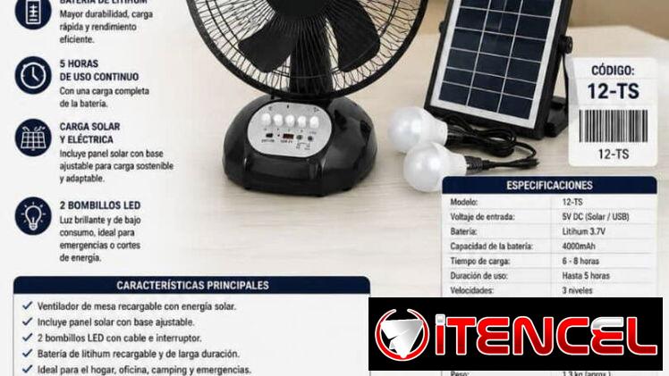 Ventiladores y lámparas recargables
