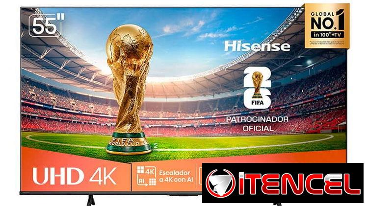 TV  HISENSE  UHD 4K 55″ PULGADAS  2025 mensajería gratis
