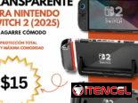 Funda transparente para Nintendo Switch 2 (2025) con agarre cómodo | videojuegoshabana.com