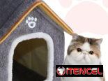Casa para mascotas, Lavable, Material Duradero, Fácil de limpiar, Apta para Gatos y Perros.