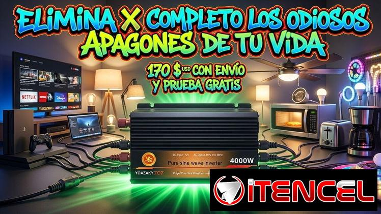 INVERSORES PARA ELIMINAR LOS APAGONES DE 72V Y 4000W….DALE VIDA NUEVAMENTE A TU HOGAR✨👌✨