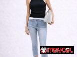 Jeans pescadores con abertura lateral