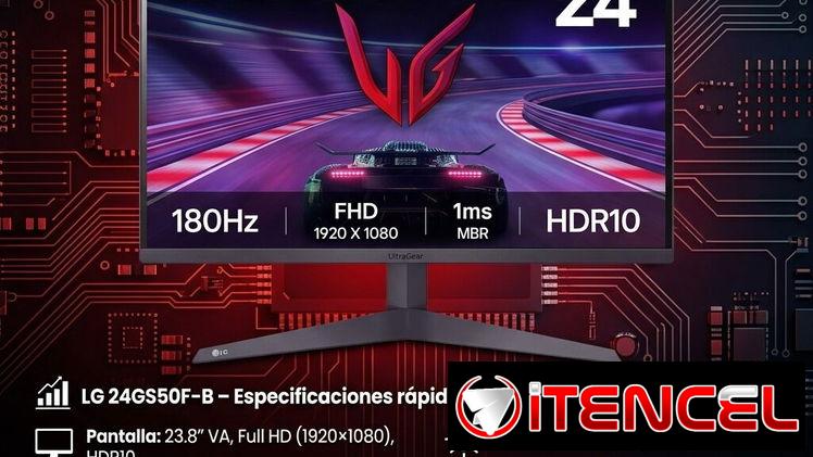 🪭🏴‍☠️Monitor LG 24 Pulgadas Gamer FHD/180HZ/VA/1MS – 💲160 USD🪆