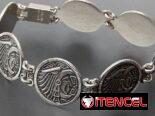 Cambio  Manilla de plata Unisex..Calendario Maya 5 3265497