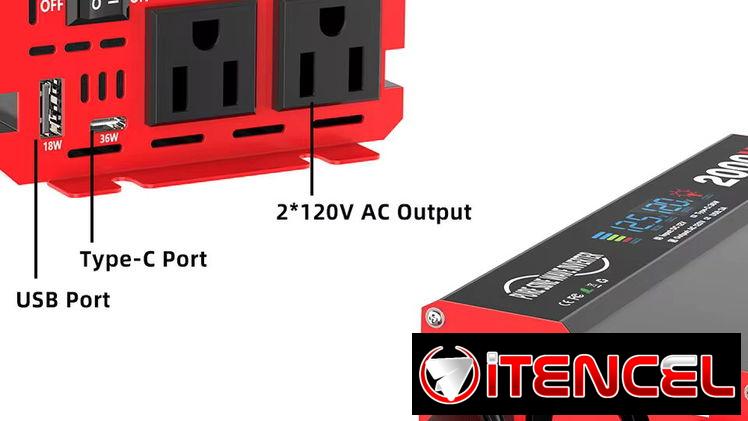 XDZWATT Inverter de onda pura 2000w(800W continios) 12v entrada a 120v 60hz