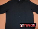 CAMISA NEGRA PARA HOMBRES GRANDES U OBESOS DE MANGAS LARGAS TALLA 3XL