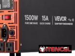 VEVOR Inverter UPS 1500W RMS(3000W pico)+ Cargador 15A 2 en 1 para todas las baterias