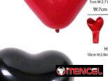 🎈Set de 21 globos en forma de corazón rojo y negro