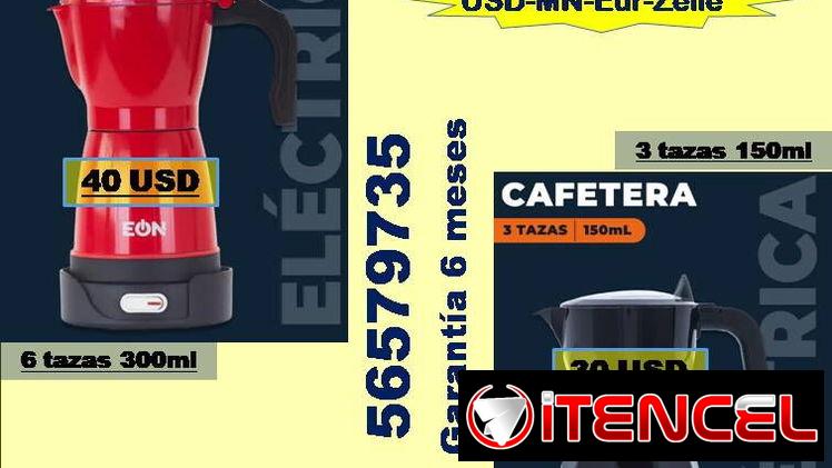 CAFETERAS ELECTRICAS (Varios colores) 3-6 tazas  T-56579735/(USD-MN-Eur-Zelle)/Recogida Marianao/Tpte (Costo Adicional)