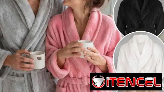 Albornoz Unisex de Felpa Suave / Bata de baño (cv)
