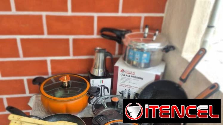 🛍️🛵🏘️LA TIENDITA EN CASA  🛍️ COMBO PLUS ALL NOVU 🧑‍🍳 Cocina de inducción + 3 sartenes + olla con tapa de cristal +