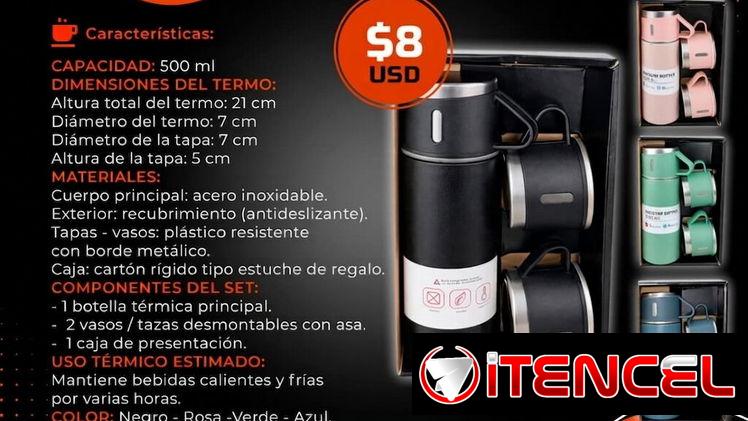 ☕ 8 ☕ TERMO TERMICO CON VASOS. MENSAJERÍA CON FACTURA Y GARANTÍA. TL 54833699