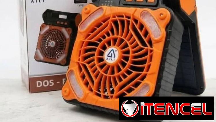 Ventilador recargable con panel solar