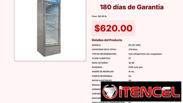 Modelo ML-ED-390L caracteriza a esta Nevera de moda hoy mismo pro hoy ya VPT#-0208