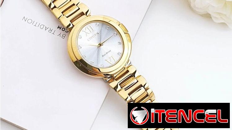 CITIZEN ECODRIVE CAPELLA PARA MUJER (EX1512-53A) DE 34MM , NUEVO A ESTRENAR POR USTED , CRISTAL DE ZAFIRO 58049738