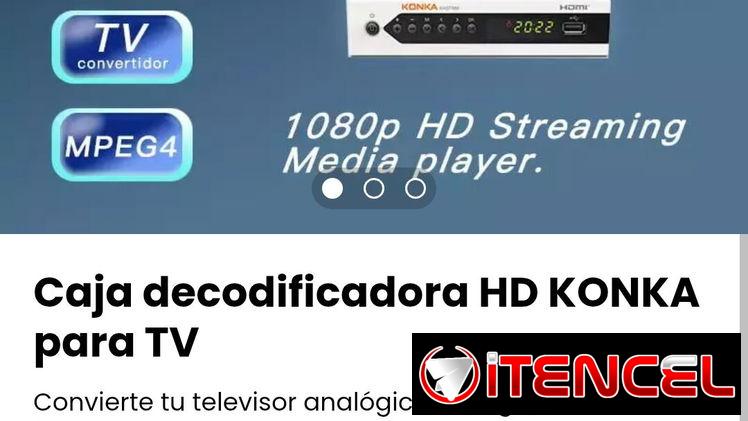 Caja decodificadora HD Konka para TV. Nueva