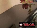 Multimueble de cristal negro macizo traído de Vietnam, con todos sus adornos incluídos