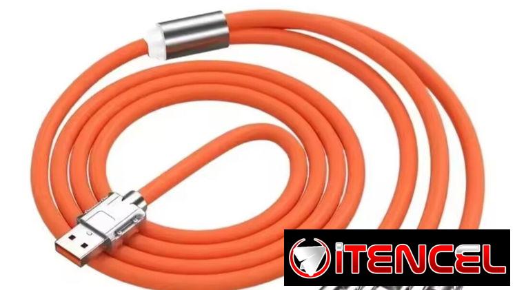 3 en 1 Cable reforzado USB, 120W, 6A, carga rápida