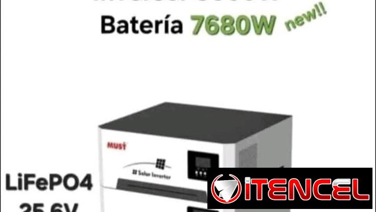 Inversor todo en uno Must de 3kw con batería de 7 kw 110 y 220 volt
