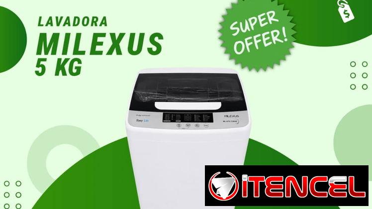 🔥.Lavadora Automática Milexus 7.5 kg *🔥