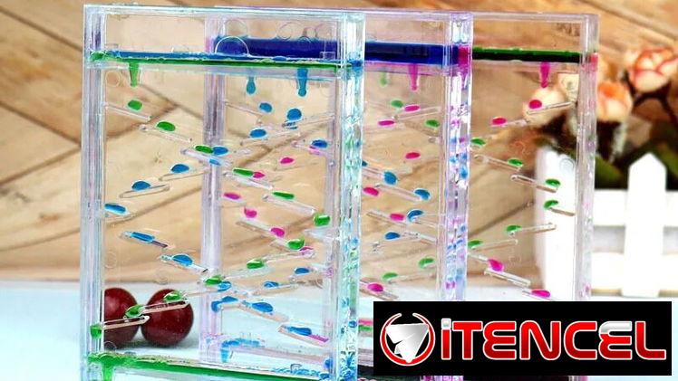 🧠 Reloj de Arena Sensorial de Aceite | Juguete Antiestrés con Movimiento Líquido 🌀 Decoración Escritorio
