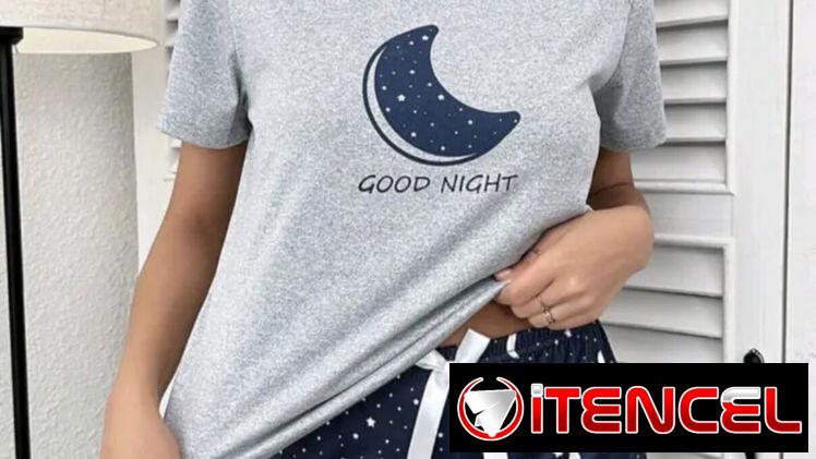 Pijama 2 piezas con detalle de luna