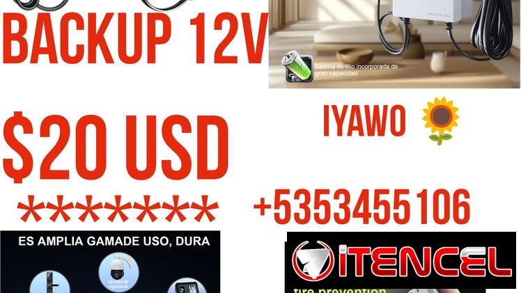 Backup para Cámaras,Routers y Alarmas