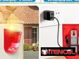 Alarma de Sonido y Luz Solar (2  sensores) Marca Qualirey. Sensores de Movimiento 129db Sirena de Seguridad Exterior