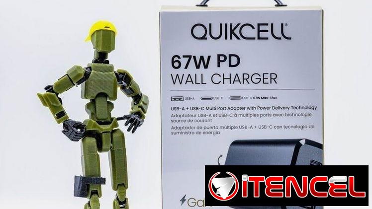 Cargador de Pared Quikcell 67W PD GaN (Multi-Puerto)