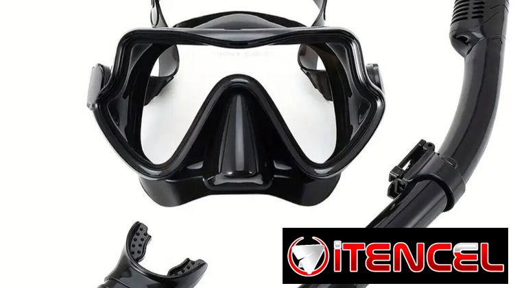 Máscaras de bucear un vidrio panorámico y Snorkel