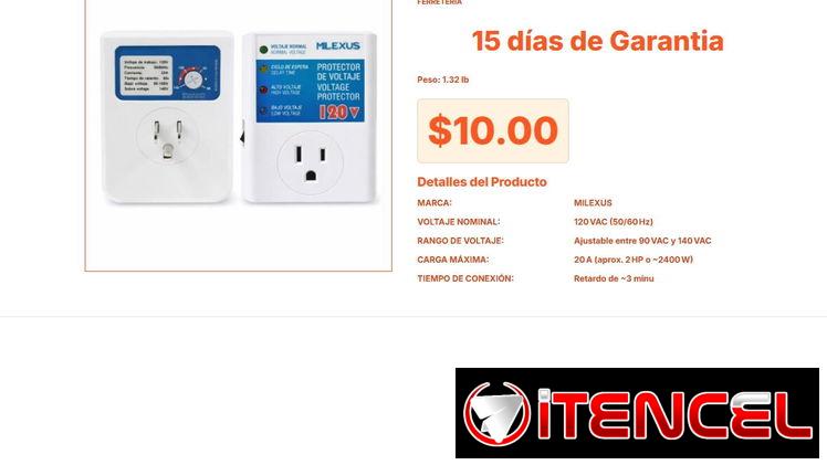 Protector de Voltaje Milexus con Salida Protegida de 20A por $10 VPT#-0254