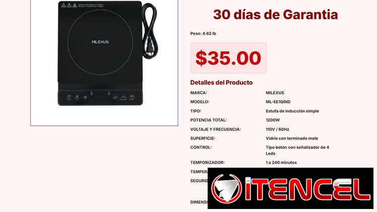 ESTUFA DE INDUCCIÓN SIMPLE MILEXUS VPT#-0130