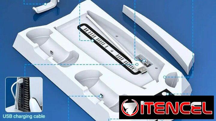 🎮 Soporte y Estación de Refrigeración para PS5 – Blanco