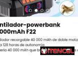 Ventilador-powerbank 40000mAh F22. Nuevo