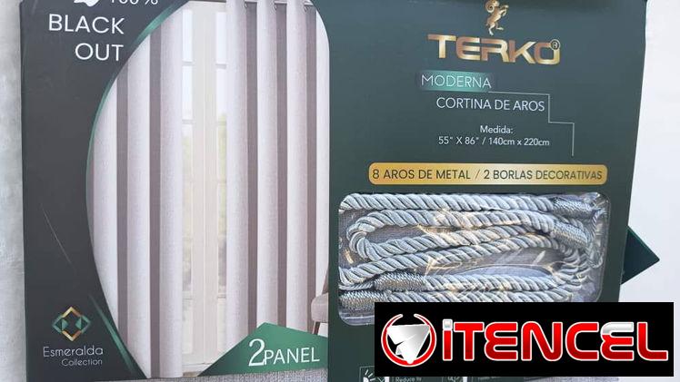 Cortina blackout moderna (2 paneles) 🪟  Controla la luz y mejora el confort de tu hogar con estilo. 📞56249037