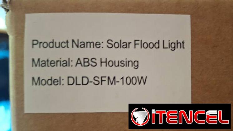 🔆 Lámpara Solar 100W + Panel Solar 3W. Batería: LiFePO4  de  3,2 V/1800mAh. IP67