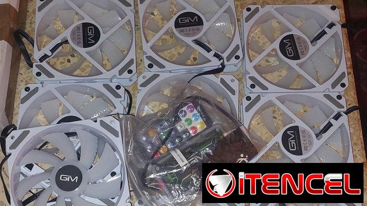 Chasis GYM GM1 tipo pecera con sus 10 fanes argb y controladora nuevo en caja-200usd