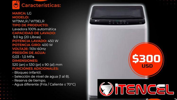 🔰 330 🔰 LAVADORA AUTOMÁTICA LG 9K INVERTER. MENSAJERÍA CON FACTURA Y GARANTÍA. TLF 54833699