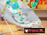 Asiento mesedor para bebé con vibración relajante y juguetes. Mesedora para bebé. 2x Baterías recargables incluidas