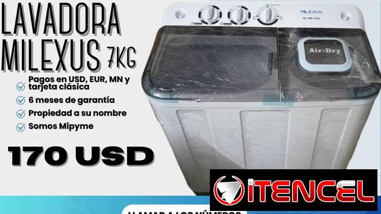 LAVADORA SEMIAUTOMÁTICA MILEXUS 7 KILOS