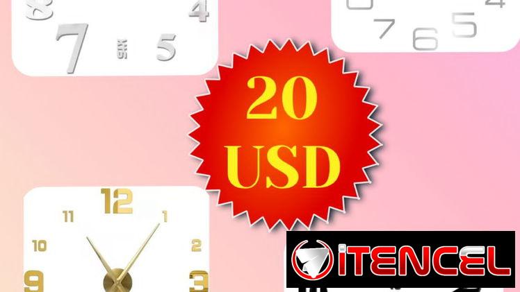 Relojes de pared 2d y 3d