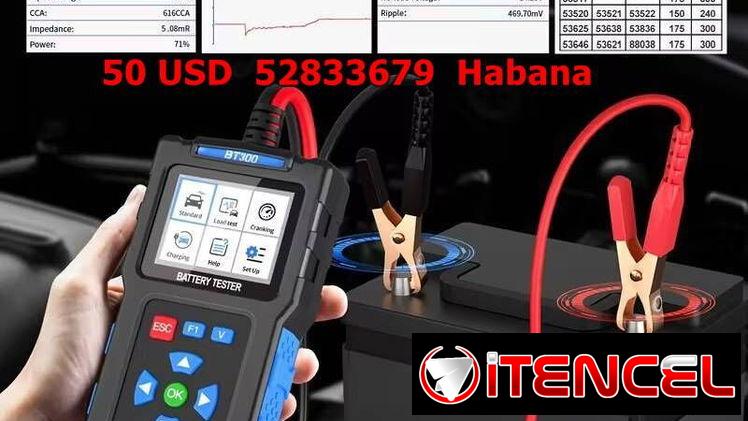 Tester de diagnóstico profundo para baterías de 12V y 24V de autos y motos