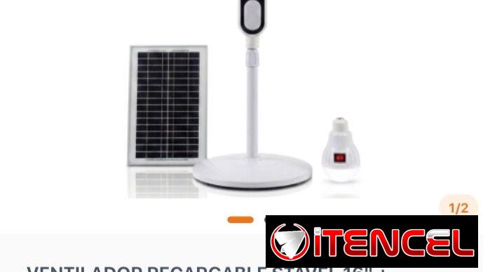 COMBO VENTILADOR RECARGABLE STAVEL 16″ + ESTACION DE CARGA  500W EGO10LI