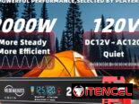 XDZWATT Inverter de onda pura 2000w(800W continios) 12v entrada a 120v 60hz