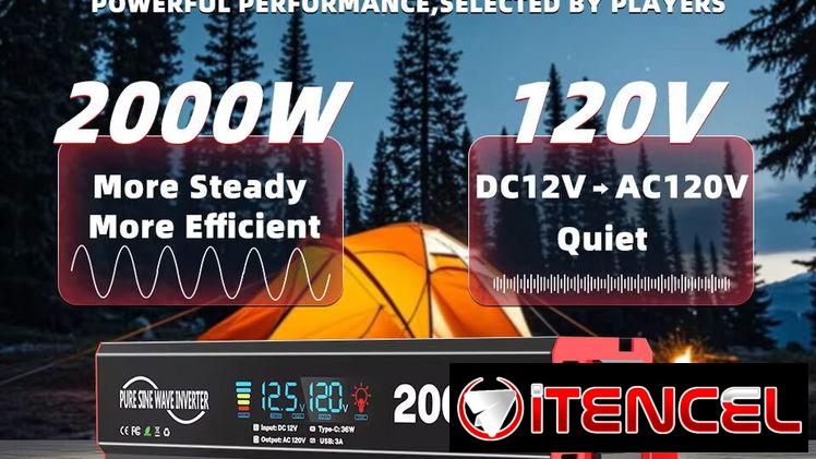 XDZWATT Inverter de onda pura 2000w(800W continios) 12v entrada a 120v 60hz